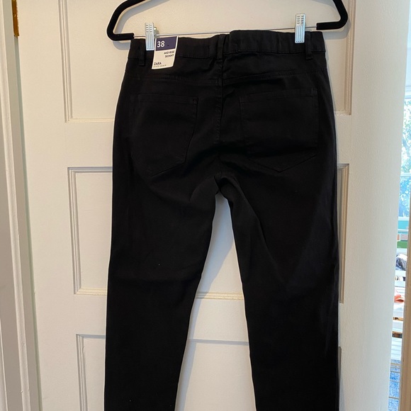 Zara Mid Rise Black Jeans Super Soft Pants - Picture 7 of 7